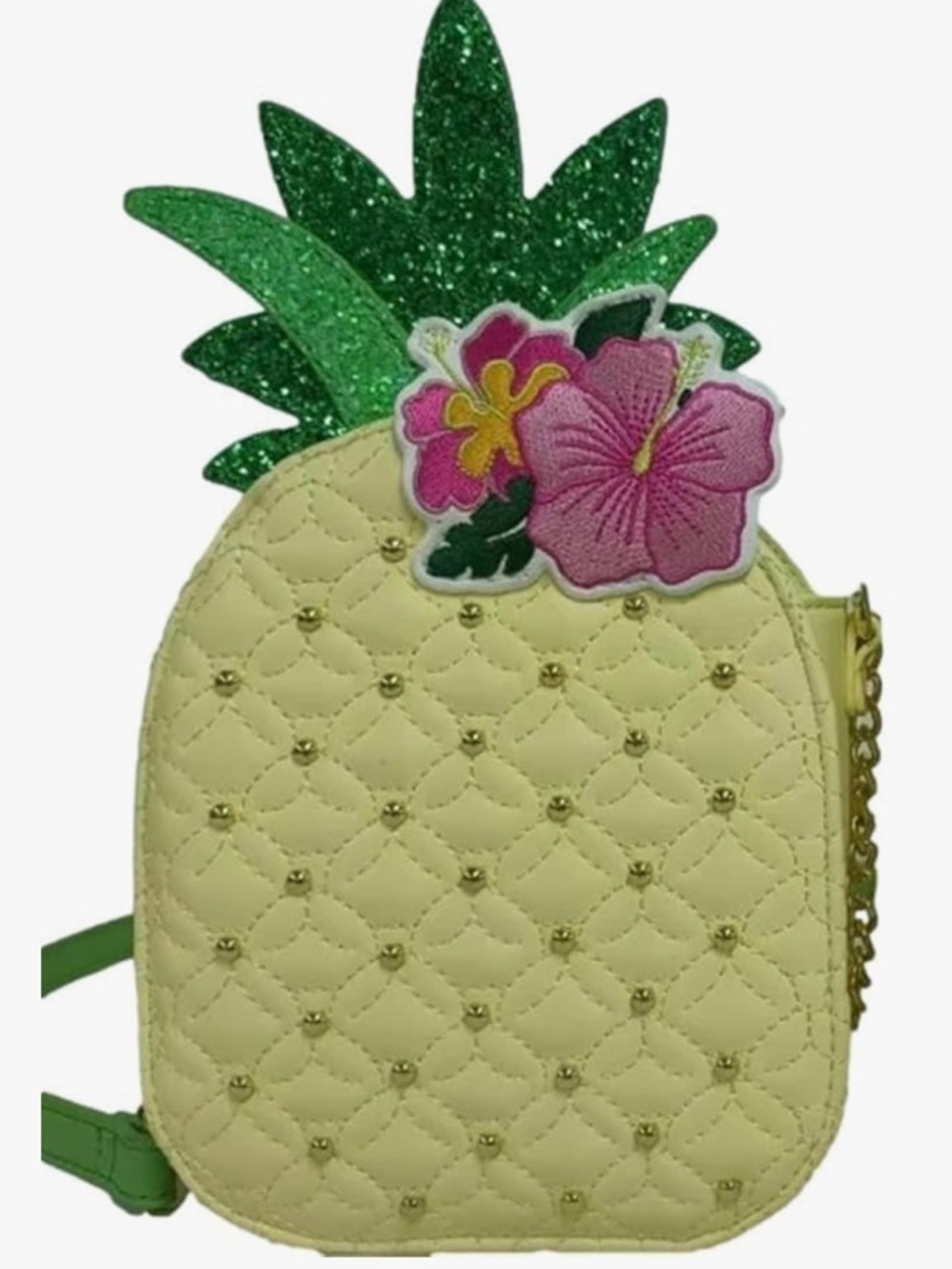 Betsey Johnson Pineapple Quilted Crossbody Bag
